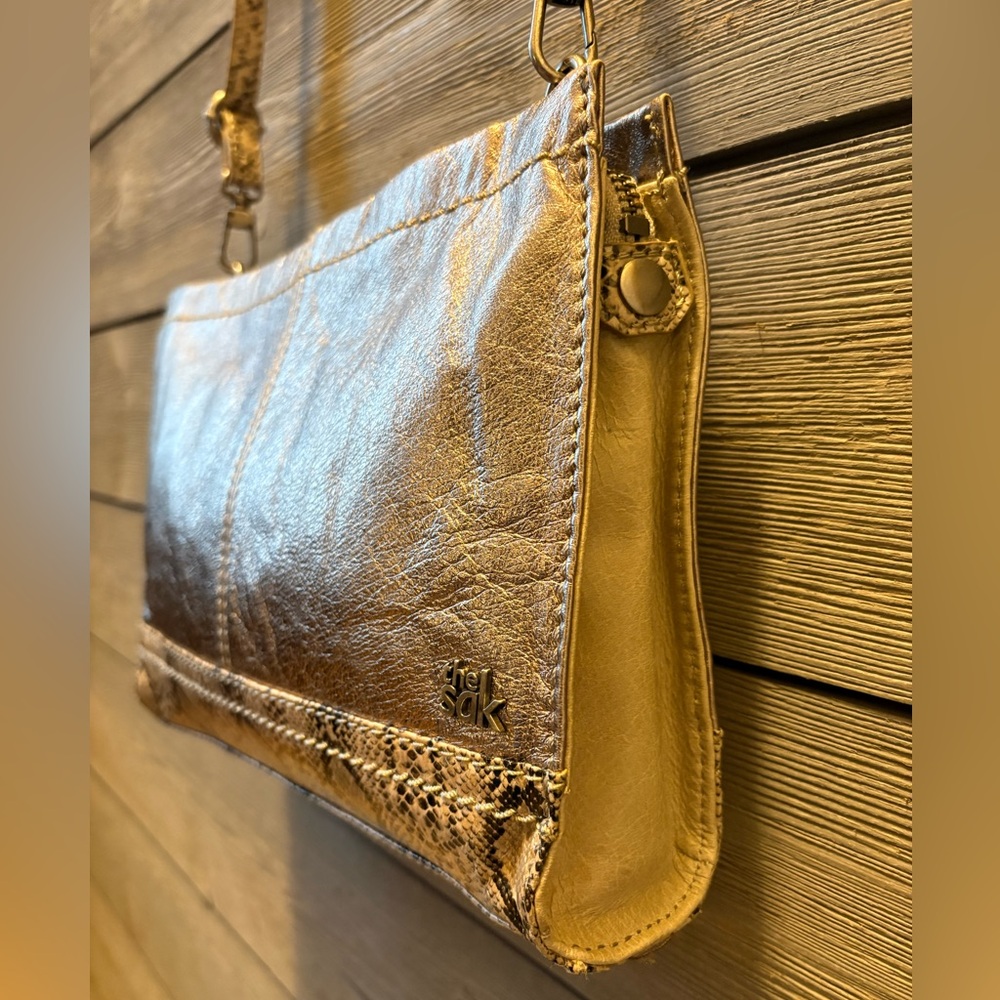 The Sak Metallic Crossbody with Snake-Print Trim - Picture 7 of 14